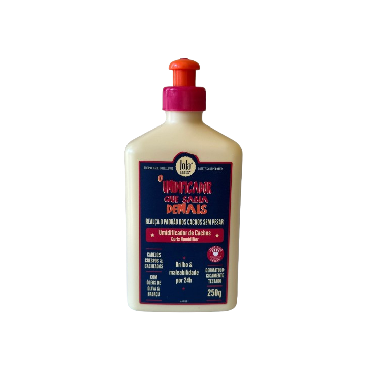 umidificador que sabia demais  da Lola é o aliado perfeito para dar vida aos fios ,mantendo a hidratação e o movimento natural